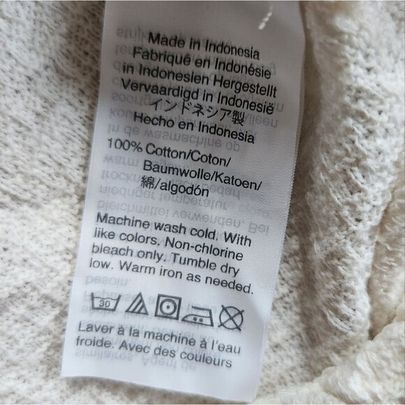 Madewell Top Textured Crinkle Cotton Fairy‎ Bell Sleeve Boho Indie White XL - Picture 10 of 14